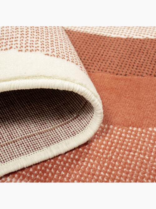 Tapis motif géométrique ovale dégradé, style rétro 70's - Kiabi