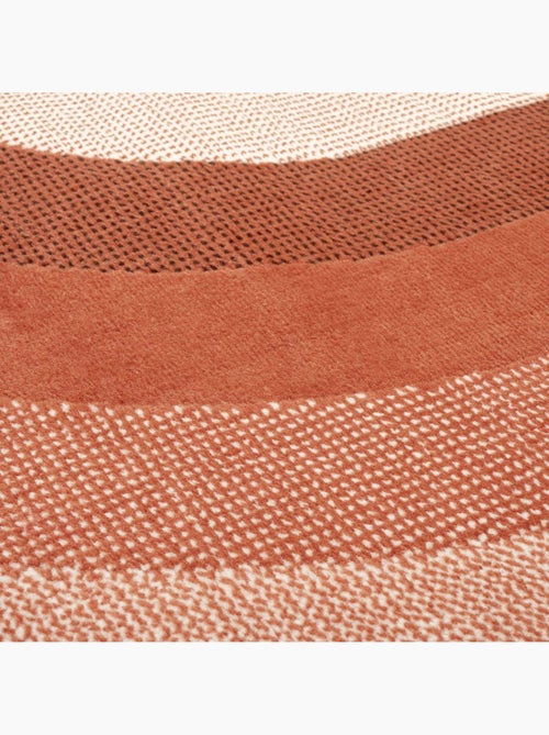 Tapis motif géométrique ovale dégradé, style rétro 70's - Kiabi