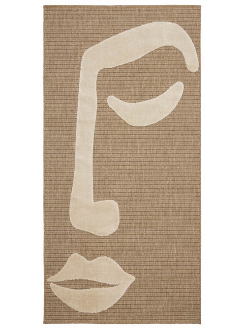 Tapis motif visage Palma - Kiabi