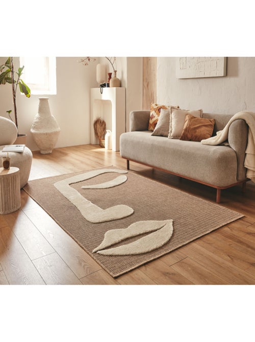 Tapis motif visage Palma - Kiabi