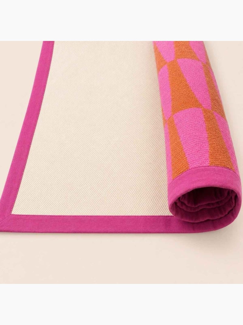 Tapis motifs géométriques rose, orange 120x170cm Rose - Kiabi