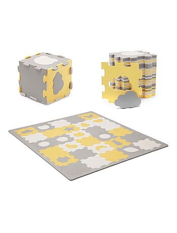 Tapis Mousse Kinderkraft LUNO SHAPES avec 30 Puzzles, Formes Découpées et Sac Inclus