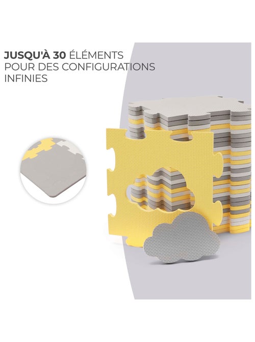 Tapis Mousse Kinderkraft LUNO SHAPES avec 30 Puzzles, Formes Découpées et Sac Inclus - Kiabi Tapis Mousse Kinderkraft LUNO SHAPES avec 30 Puzzles, Formes Découpées et Sac Inclus - Kiabi