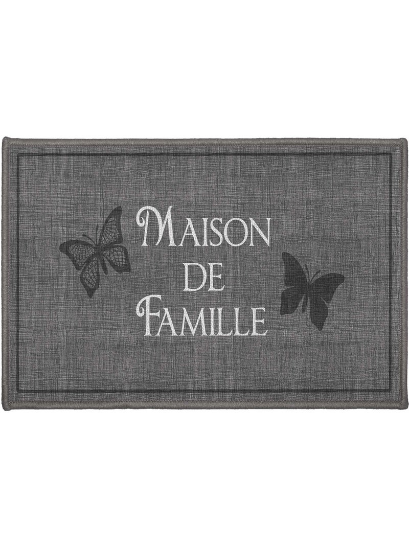 Tapis multi-usage Collection Famille Gris - Kiabi