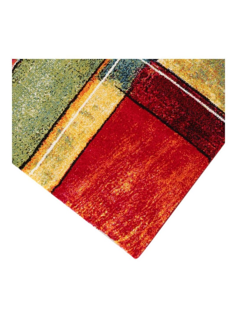 Tapis multicolore abstrait polypropylène design Campden Multicolore - Kiabi