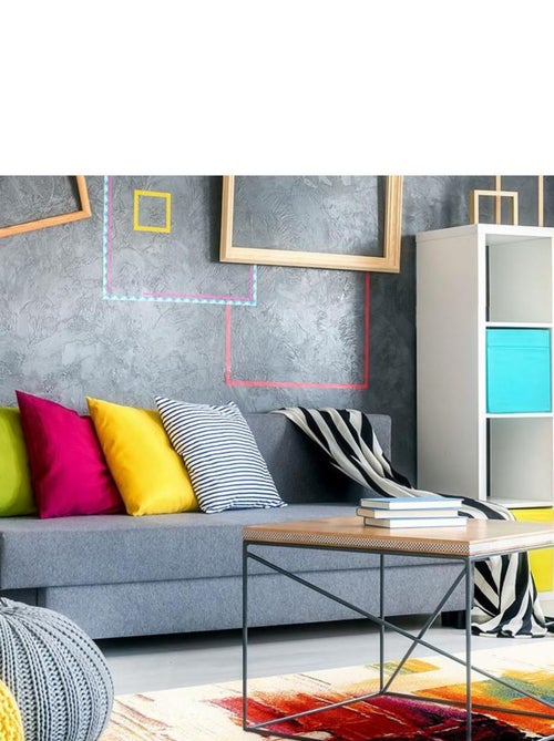 Tapis multicolore design polypropylène Southampton - Kiabi