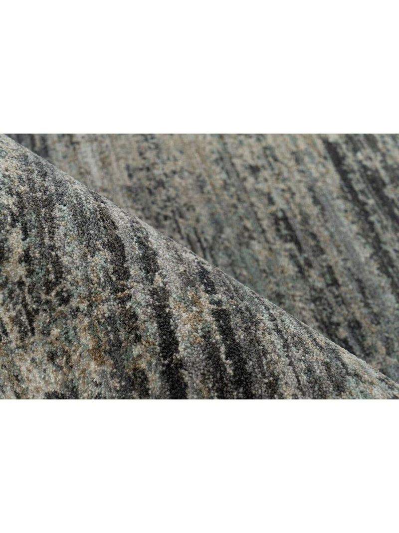 Tapis multicolore design rayé avec franges Sahara Multicolore - Kiabi