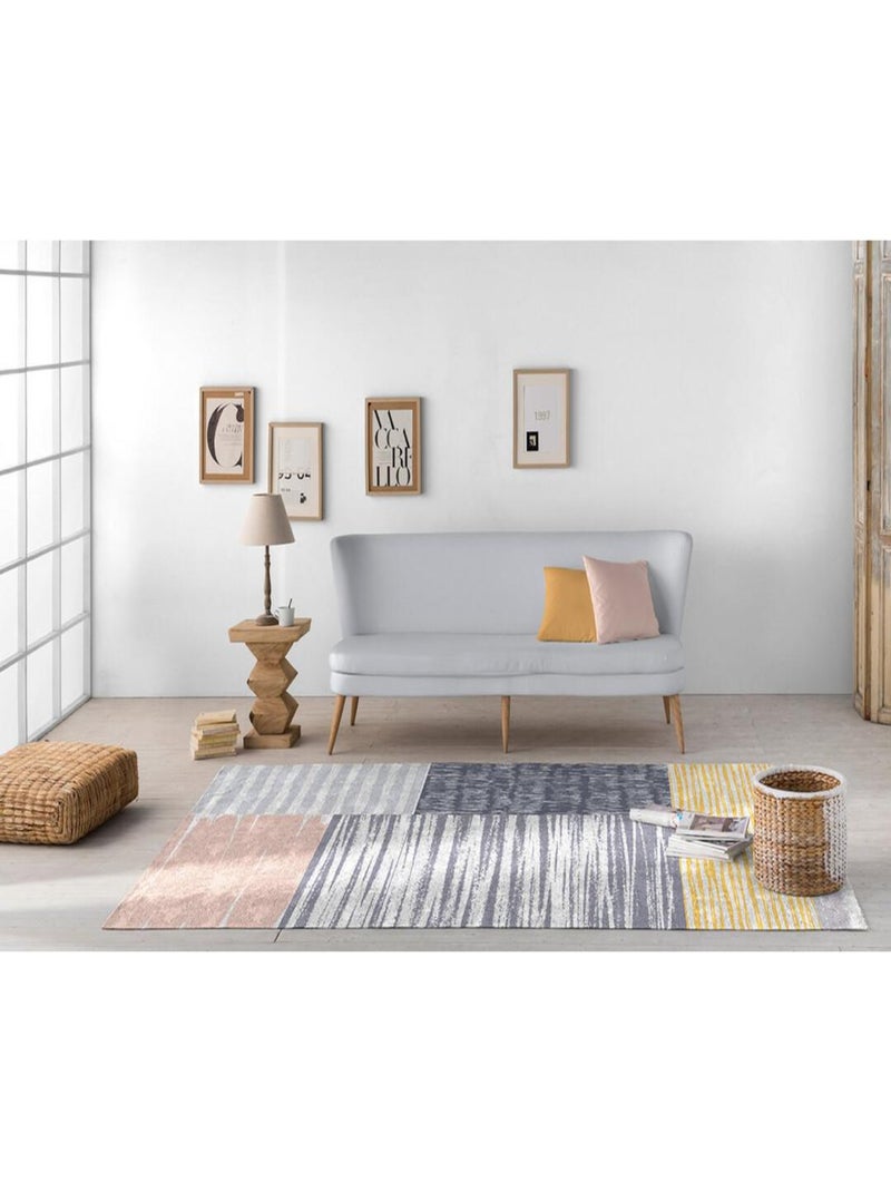 Tapis mutlicolore plat de salon en coton Pristina Multicolore - Kiabi