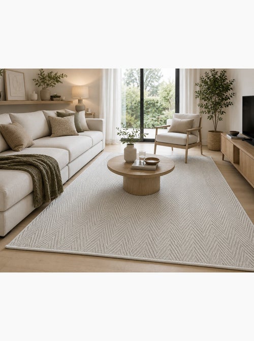Tapis Naturel Effet Tressé - 120x170 / Crème - Kiabi