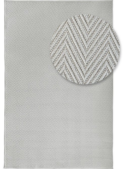Tapis naturel effet tressé - crème - 120x170 - Kiabi