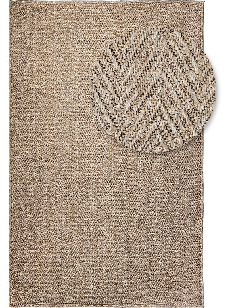 Tapis Naturel Effet Tressé Marron - Kiabi