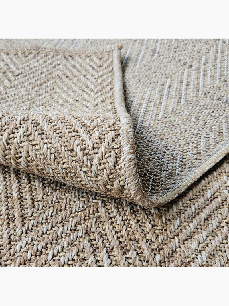 Tapis Naturel Effet Tressé Marron - Kiabi