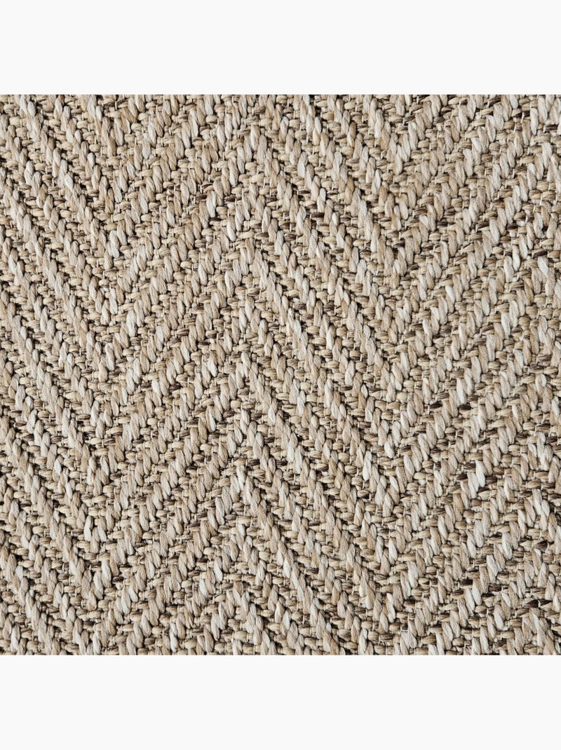 Tapis Naturel Effet Tressé Marron - Kiabi