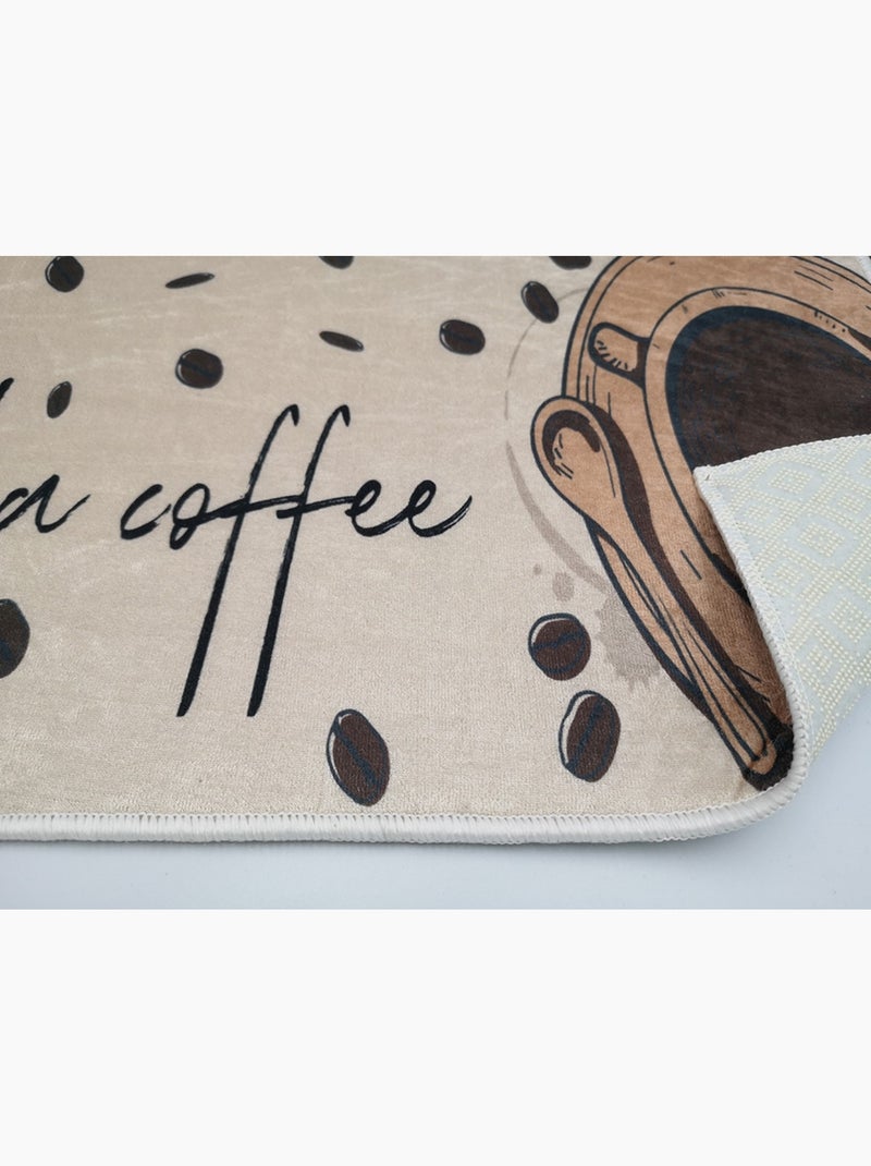 Tapis NEED COFFEE Beige - Kiabi