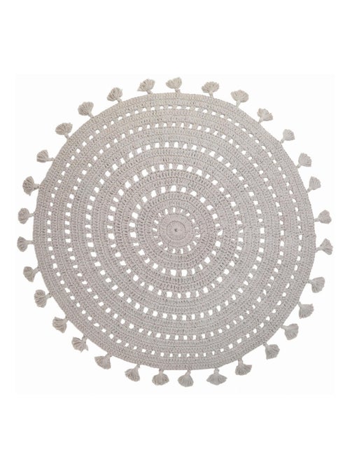Tapis Nila Pearl Grey en Coton - Kiabi