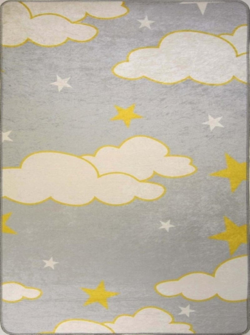 Tapis NUAGE Gris/Jaune Gris - Kiabi