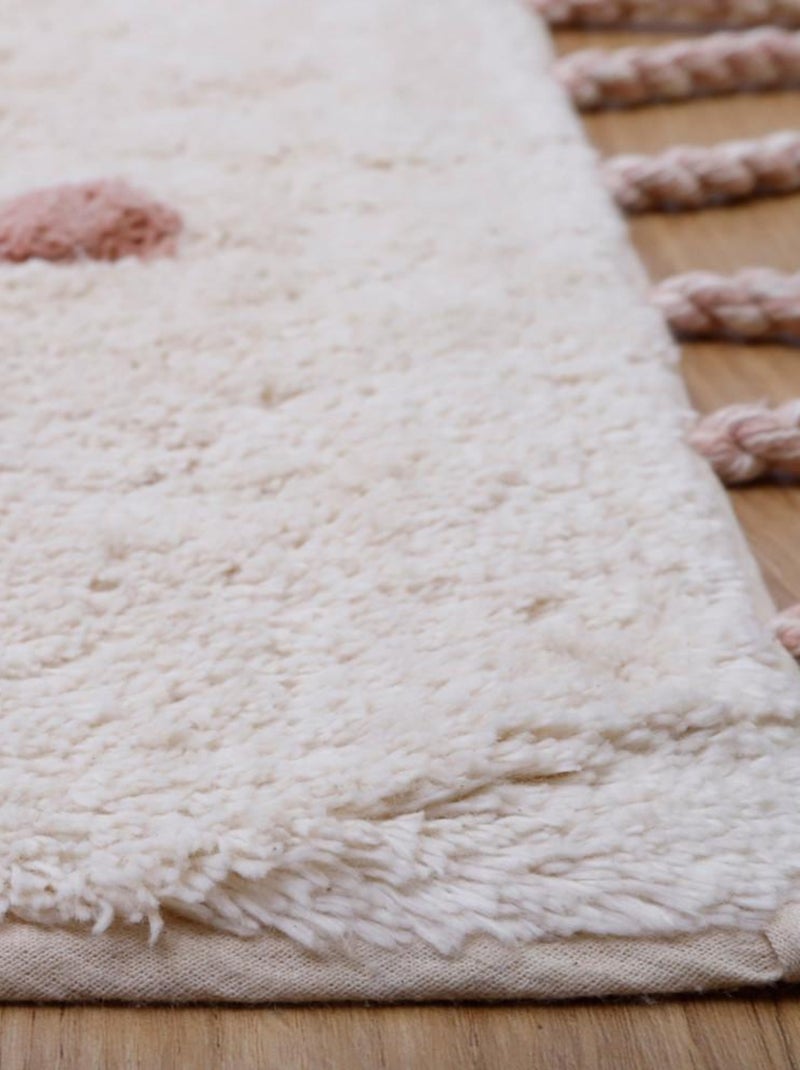 Tapis Oiseaux Birdy en Coton Beige - Kiabi