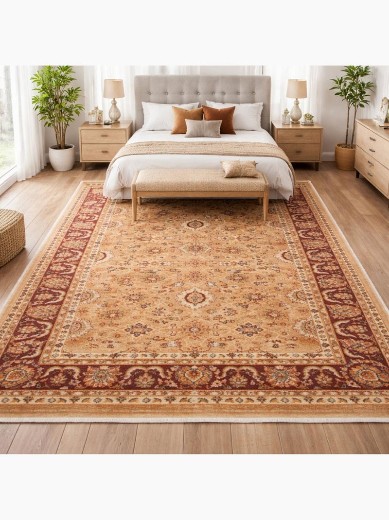 Tapis orient motifs orientaux CHOBAY AC Beige - Kiabi