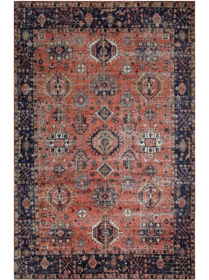 Tapis Orient NOMEDI , tapis en coton Rose - Kiabi