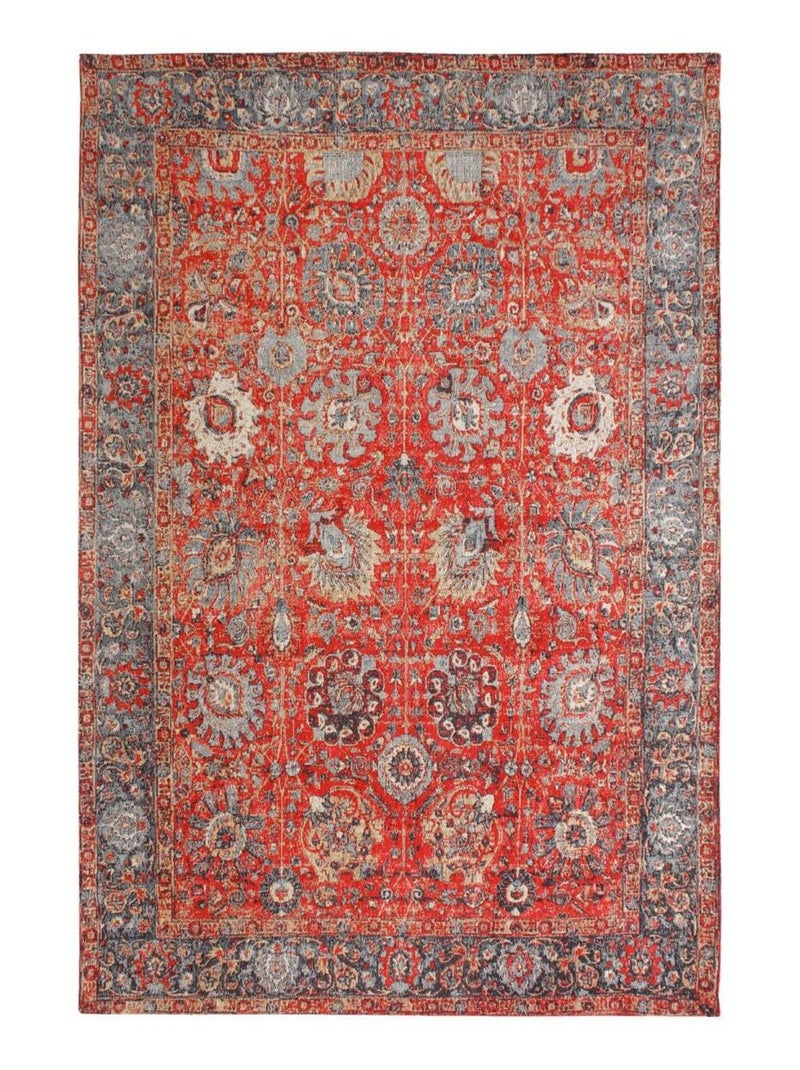 Tapis Orient NOMEDI , tapis en coton Rouge - Kiabi