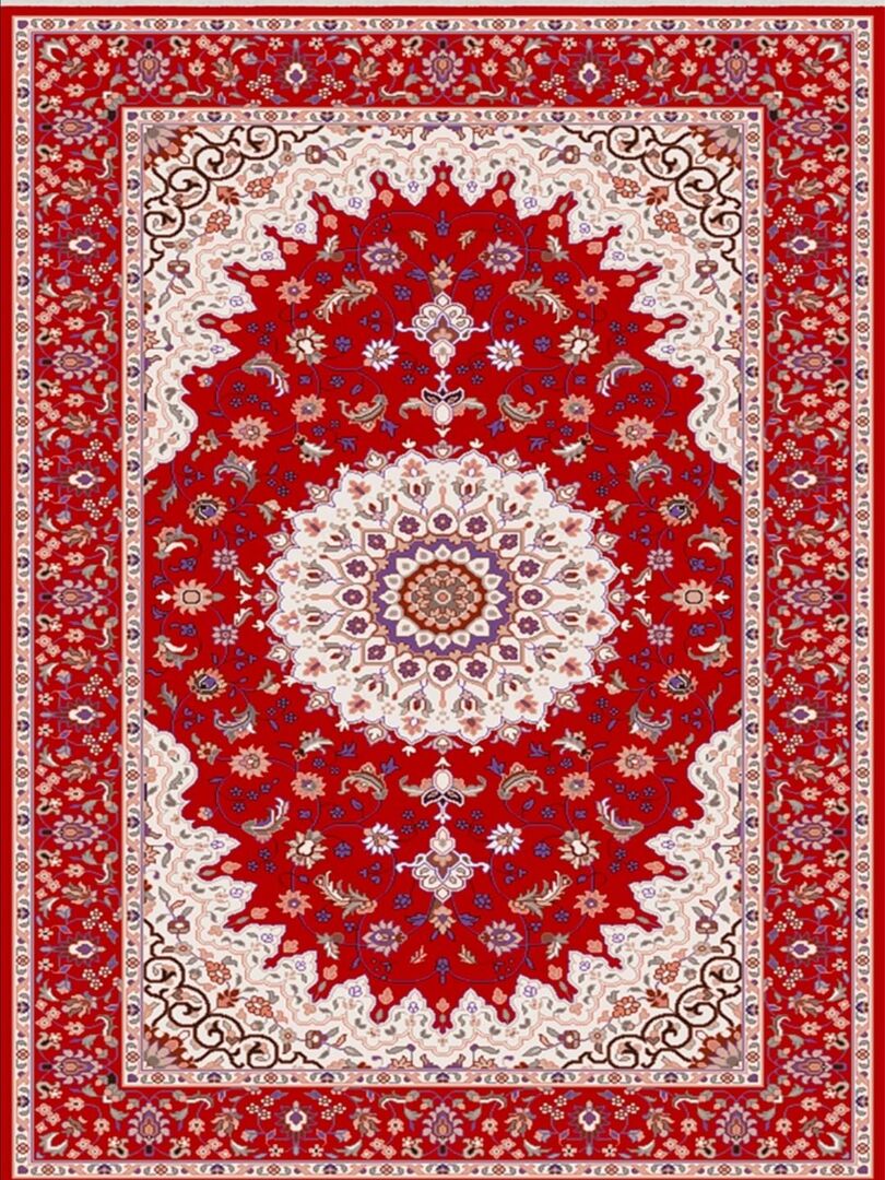 tapis motif oriental 1,60m/2,30m ,Floral Royal Fond Rouge