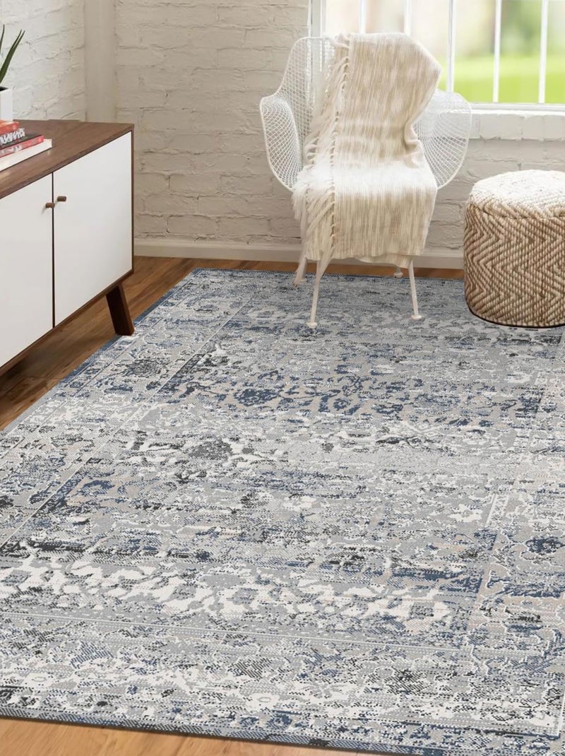 Tapis orient tissé motif classique ELAI Gris - Kiabi