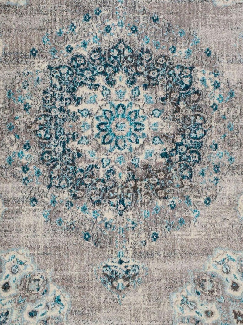 Tapis orient tissé motif traditionnel olda Bleu - Kiabi