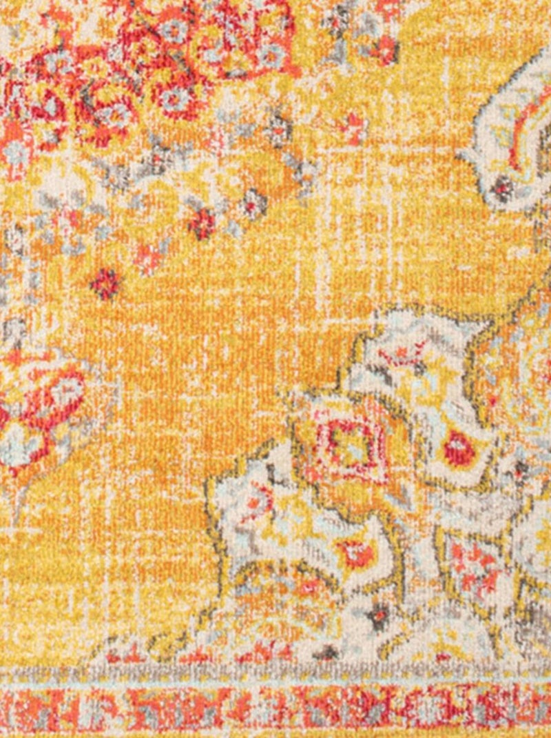 Tapis orient tissé motif traditionnel olda Jaune - Kiabi