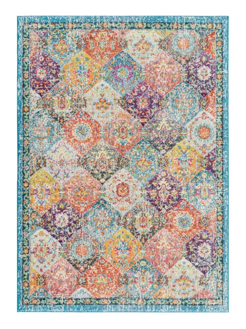 Tapis orient tissé motif traditionnel olna Multicolore - Kiabi