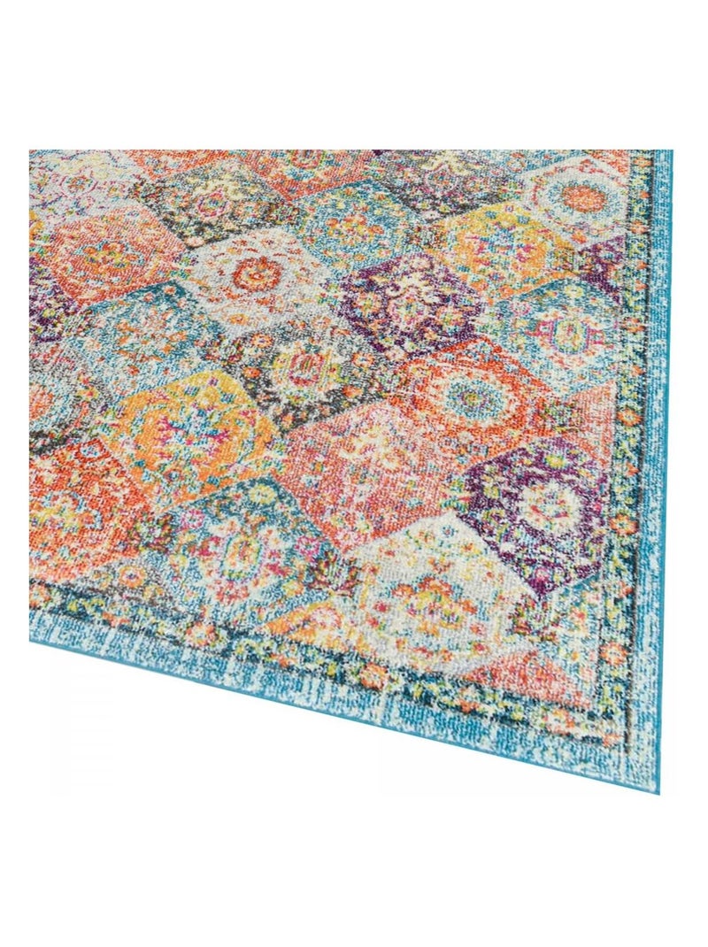 Tapis orient tissé motif traditionnel olna Multicolore - Kiabi
