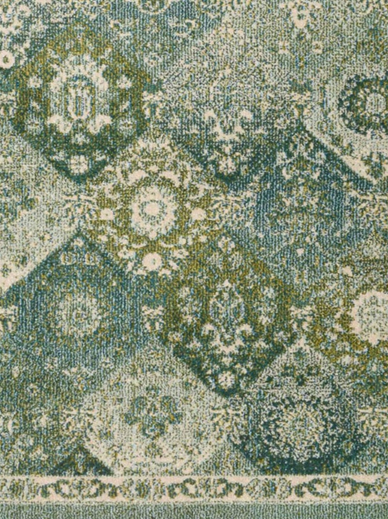 Tapis orient tissé motif traditionnel olna Vert - Kiabi