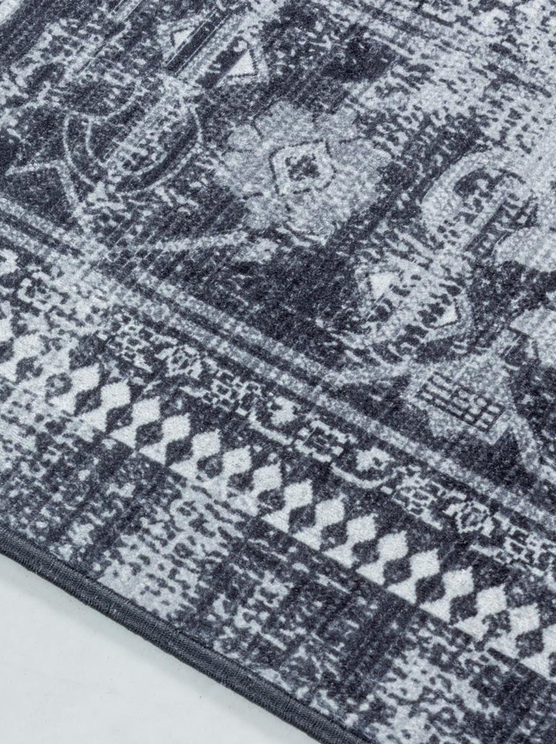 Tapis orient tissé motifs orientaux AKIAK Noir - Kiabi