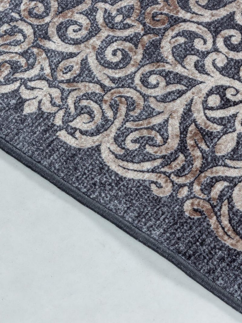 Tapis orient tissé motifs orientaux AKIEK Noir - Kiabi