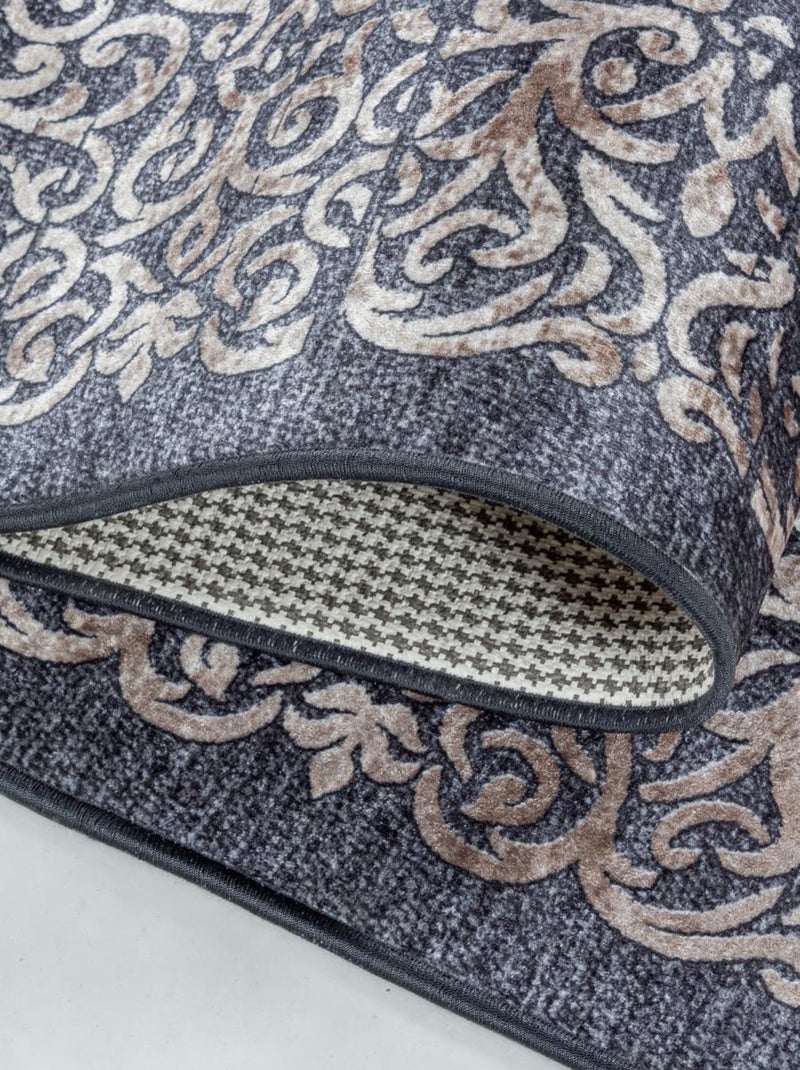 Tapis orient tissé motifs orientaux AKIEK Noir - Kiabi