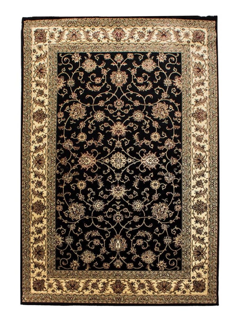 Tapis orient tissé motifs orientaux BISKO 1 Noir - Kiabi