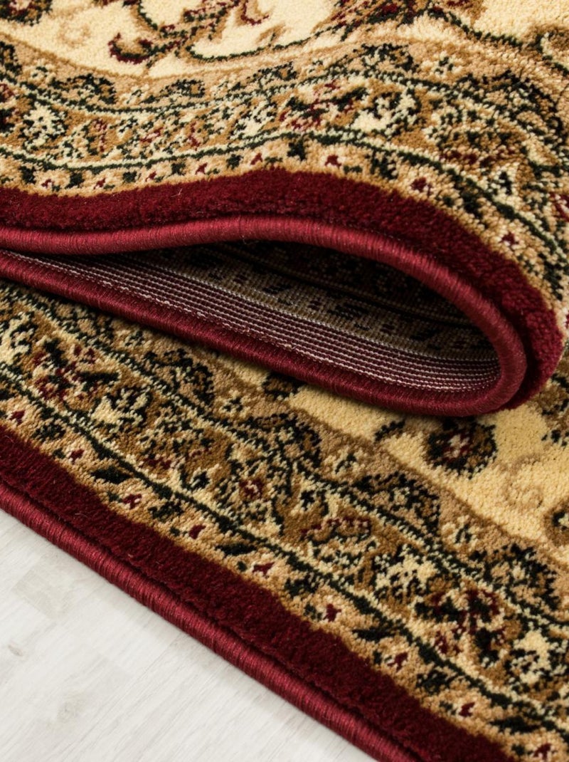 Tapis orient tissé motifs orientaux BISKO 1 Rouge - Kiabi