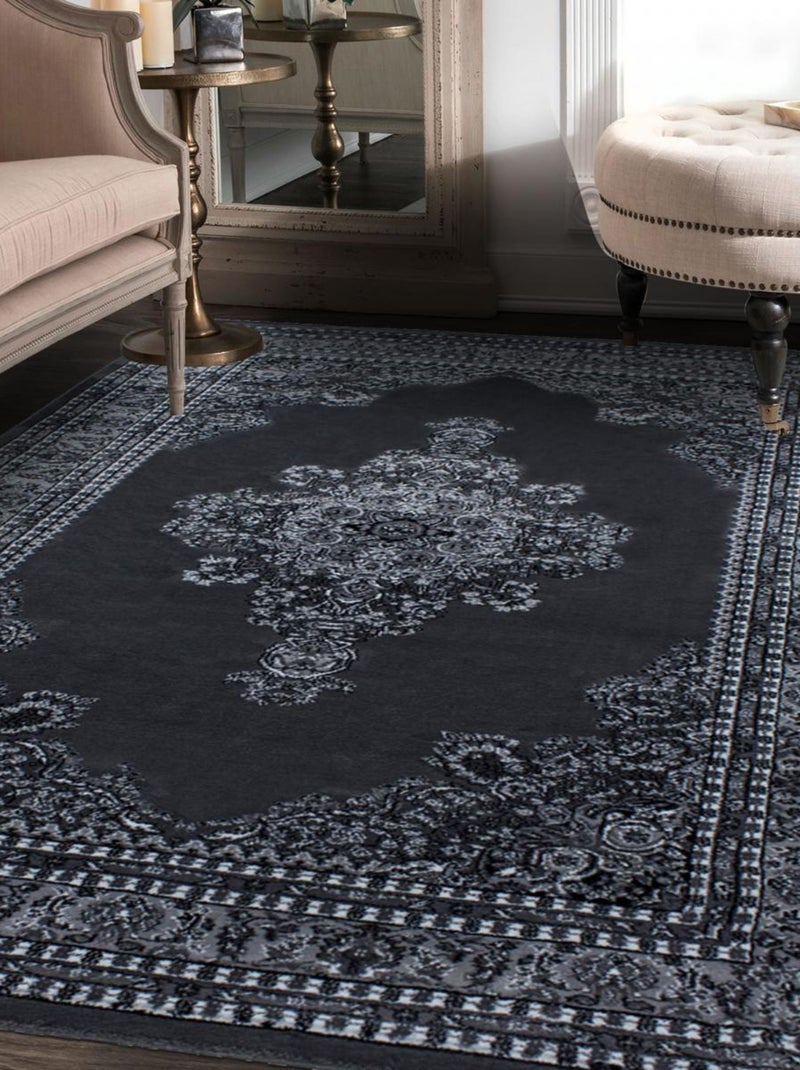Tapis orient tissé motifs orientaux BISKO 2 Gris - Kiabi