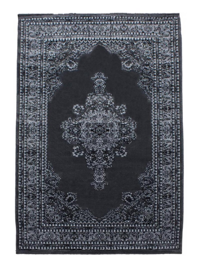 Tapis orient tissé motifs orientaux BISKO 2 Gris - Kiabi
