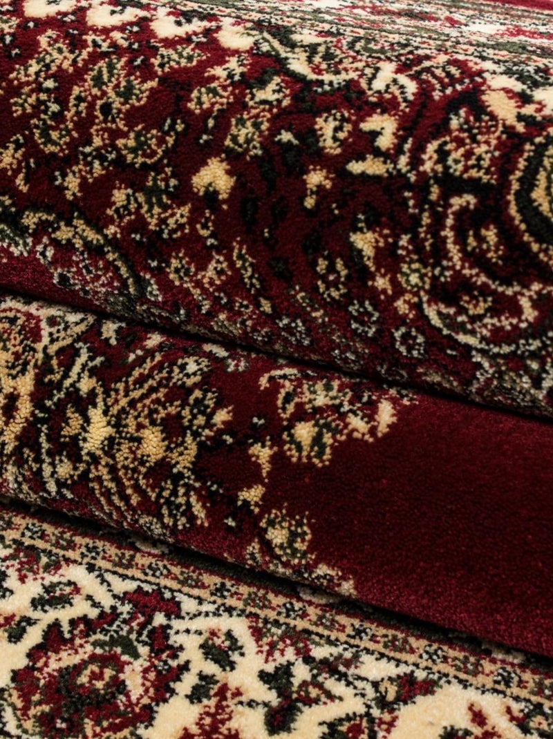 Tapis orient tissé motifs orientaux BISKO 2 Rouge - Kiabi