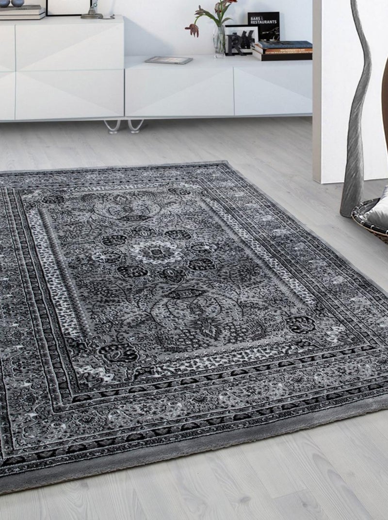 Tapis orient tissé motifs orientaux BISKO Gris - Kiabi