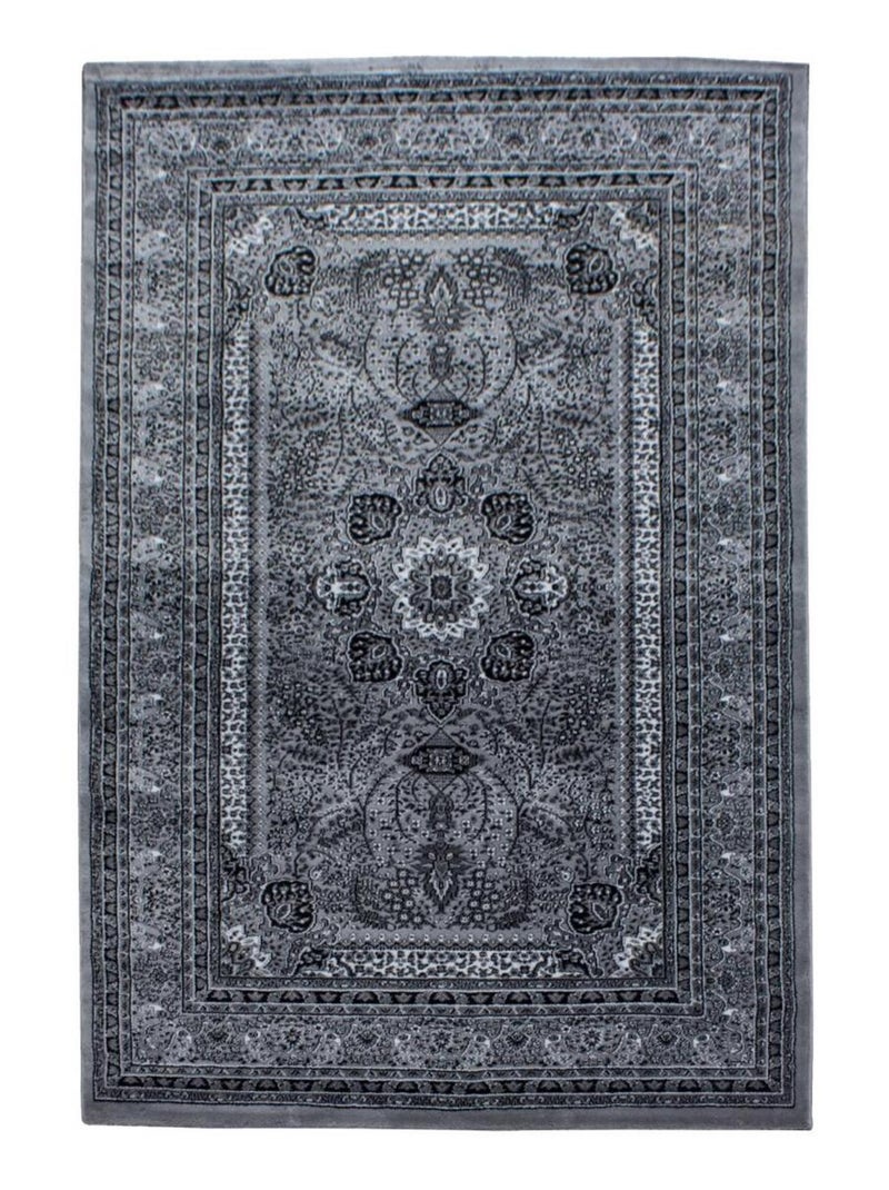 Tapis orient tissé motifs orientaux BISKO Gris - Kiabi
