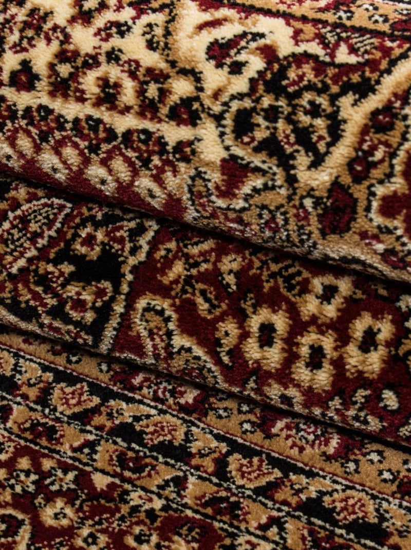 Tapis orient tissé motifs orientaux BISKO Rouge - Kiabi