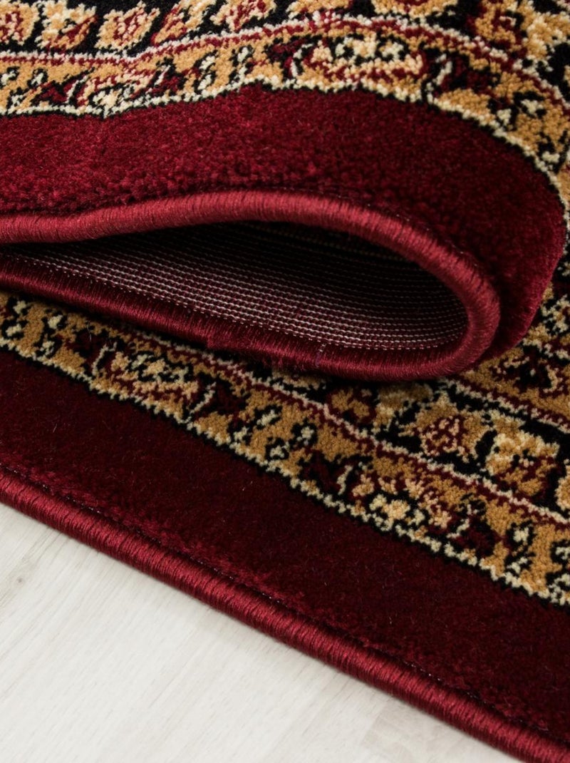 Tapis orient tissé motifs orientaux BISKO Rouge - Kiabi