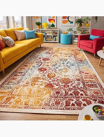 Tapis oriental tissé motif ancestral DESTRUCT 1