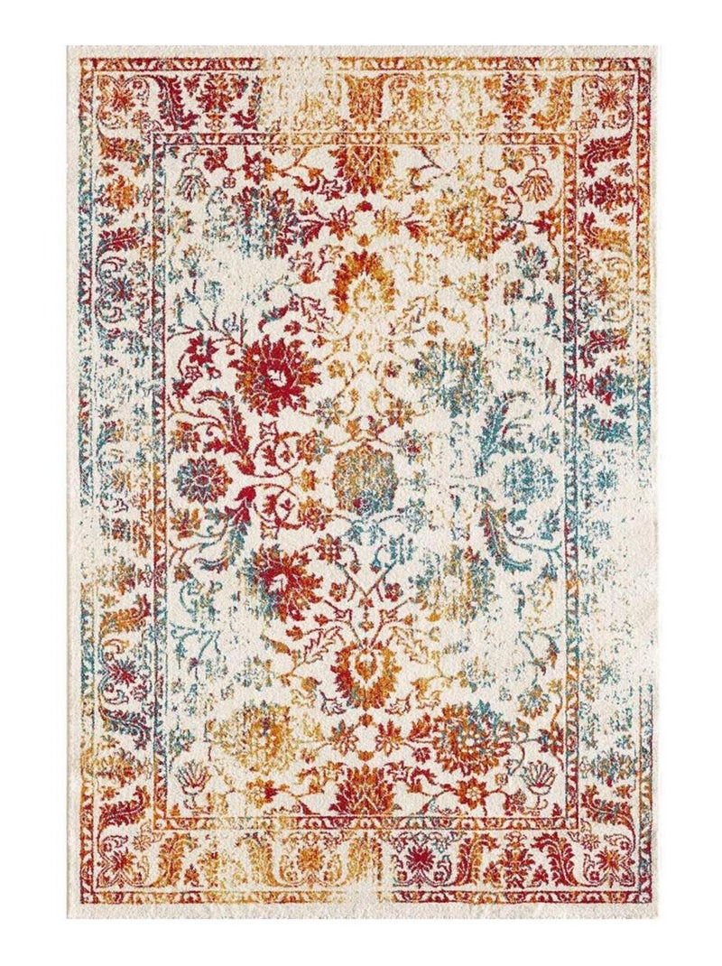 Tapis oriental tissé motif ancestral DESTRUCT 1 Multicolore - Kiabi