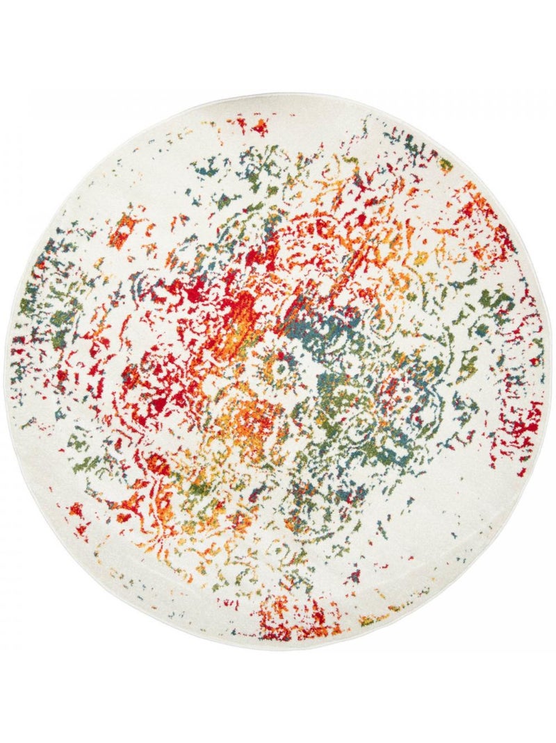 Tapis oriental tissé motif ancestral DESTRUCT 2 Multicolore - Kiabi