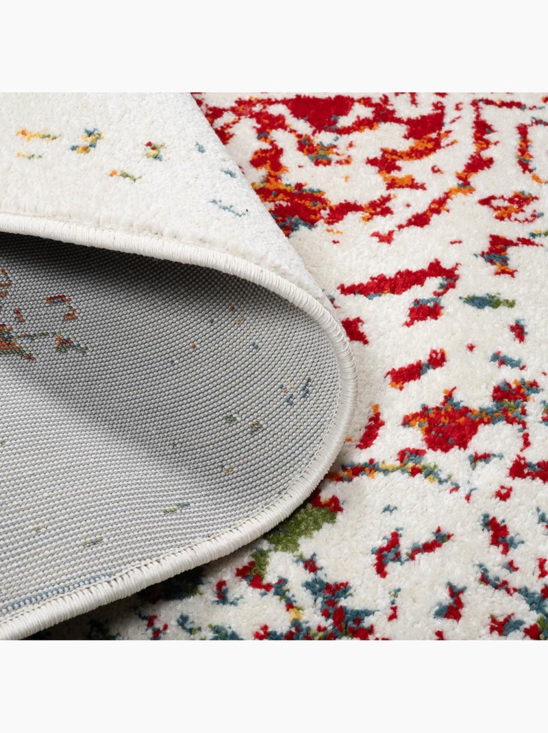 Tapis oriental tissé motif ancestral DESTRUCT 2 Multicolore - Kiabi