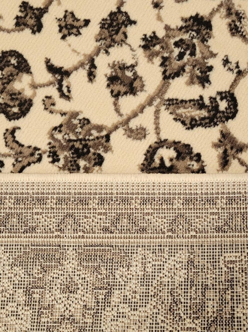 Tapis oriental tissé motif ancestral LYN1 NOMED Beige - Kiabi