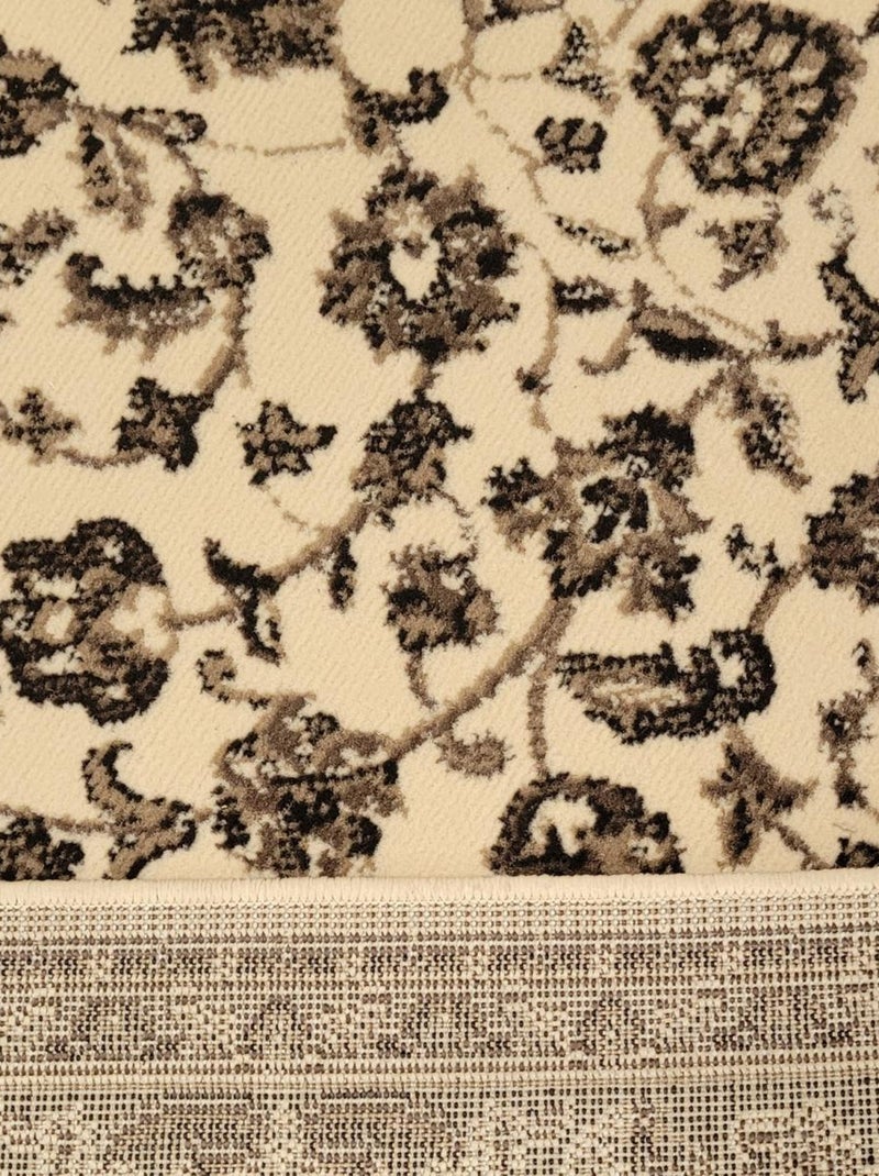 Tapis oriental tissé motif ancestral LYN1 NOMED Beige - Kiabi