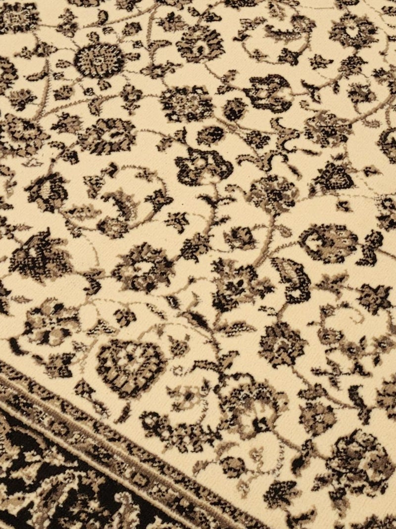 Tapis oriental tissé motif ancestral LYN1 NOMED Beige - Kiabi